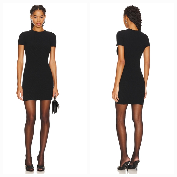 Alexander Wang Short Sleeve Dress in Black Small NWT - Picture 1 of 11
